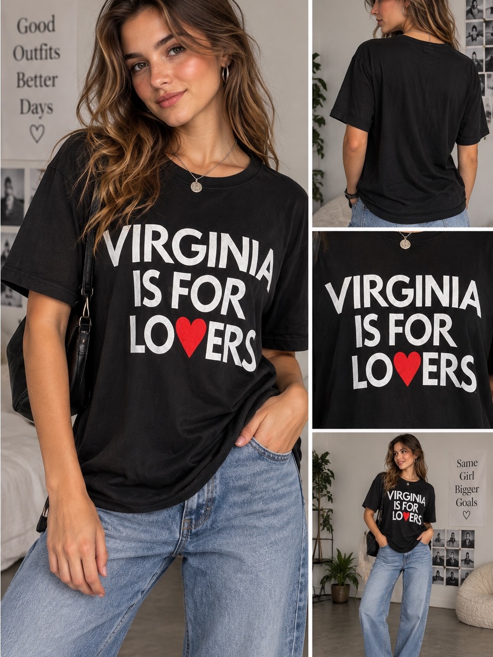 174 Virginia Is For Lovers Graphic Tee - Black